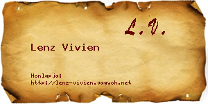 Lenz Vivien névjegykártya